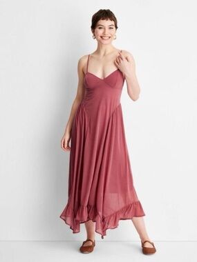 Women’s Sleeveless Flutter Hem Maxi Dress Future Collective